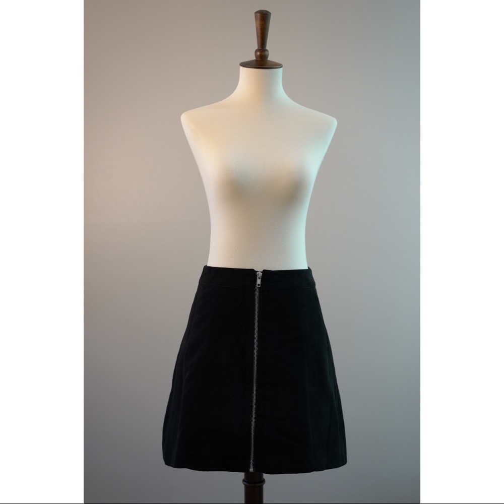 Black A-line Mini Skirt